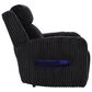 Ashley Forest Lake Power Recliner with Adjustable Headrest in Black Velvet, , large