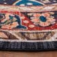Safavieh Riviera 6"7" Round Red and Navy Area Rug, , large