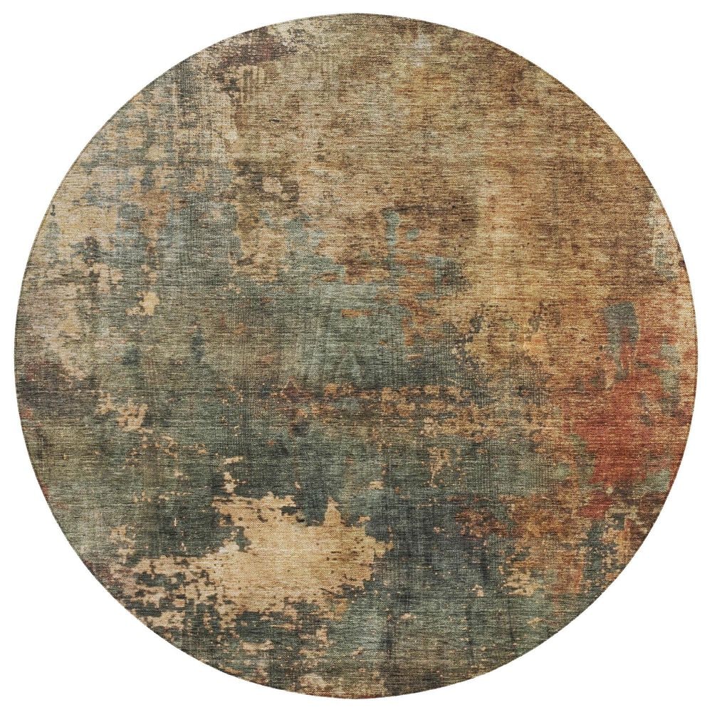 Dalyn Rug Company Nouveau NV19 8" Round Sage Indoor/Outdoor Area Rug, , large