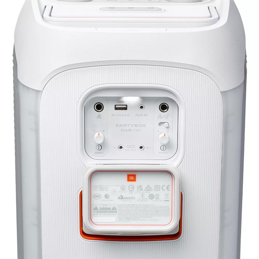 JBL PartyBox Club 120 Wireless Party Speaker in White, , large