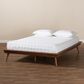 Baxton Studio Karine Queen Platform Bed Frame in Walnut Brown, , large