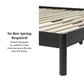 Walker Edison Neru King Platform Bed with Curved Rattan Headboard in Black, , large