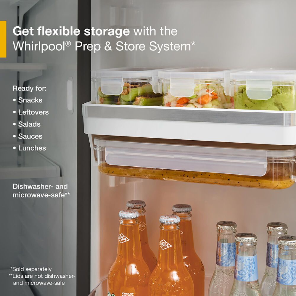 Whirlpool 23.4 Cu. Ft. 3-Door Depth French Door Refrigerator in Fingerprint Resistant Stainless Steel, , large