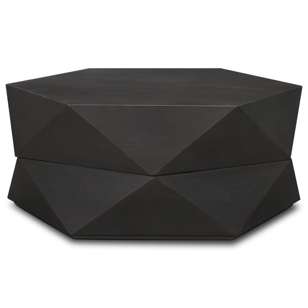 Mercana Arreto 36" Hexagon Coffee Table in Black, , large