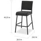 Hearth and Haven Outdoor Rattan Armless Barstool in Dark Brown (Set of 2), , large