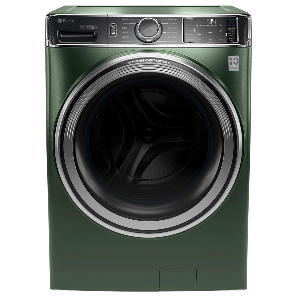 GE Profile 5.5 Cu. Ft. Smart Front Load Washer and 7.8 Cu. Ft. Electric Dryer Laundry Pair in Jade Green, , large