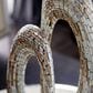 Maple and Jade Pearl Shell Abstract Swirl Decorative Sculpture in Polished Gray and Black, , large