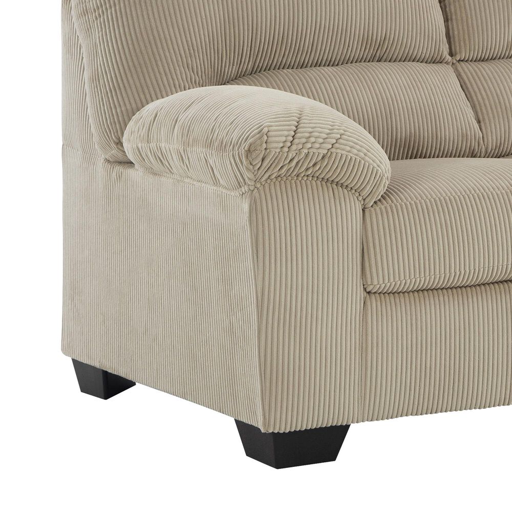 Ashley SimpleJoy Stationary Loveseat in Sand, , large