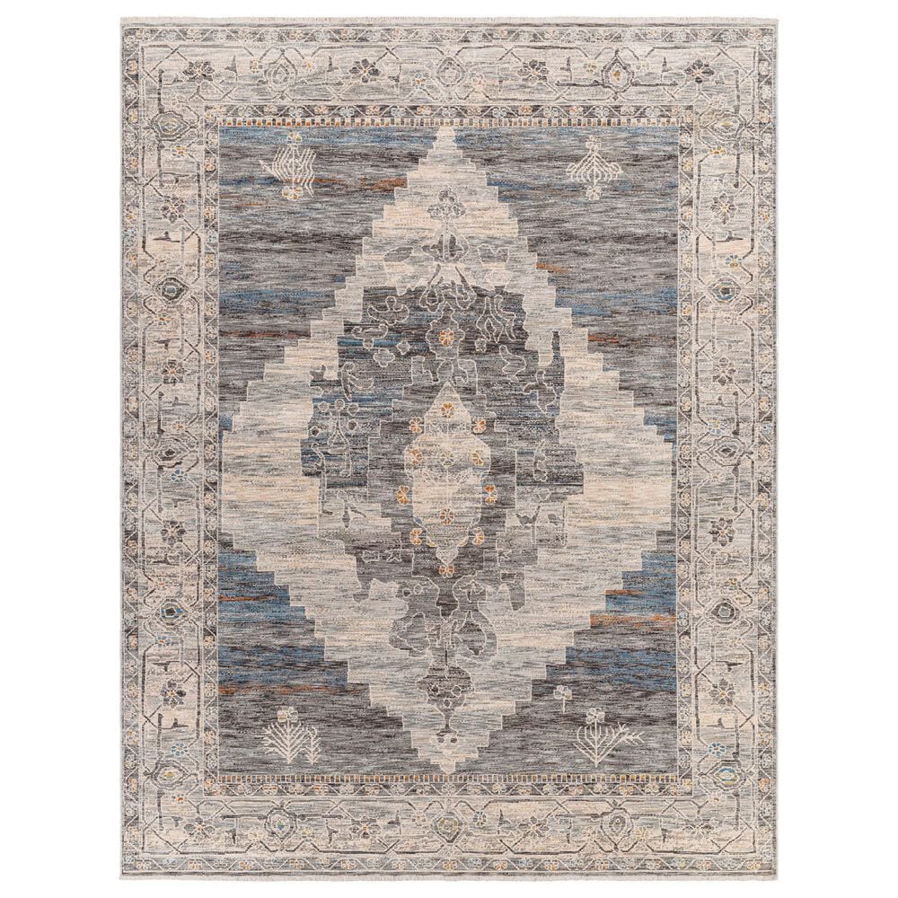 Surya Chicago CHG2314 2"10" x 8" Slate, Charcoal, Light Beige, Blue and Black Runner, , large