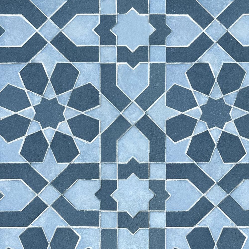 Soho Studio Alpana Fes Sky 7.87" x 15.74" Cement and Lava Stone Mosaic Sheet, , large