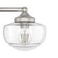 Hunter Saddle Creek 3-Light Vanity with Clear Seeded Shade in Brushed Nickel, , large