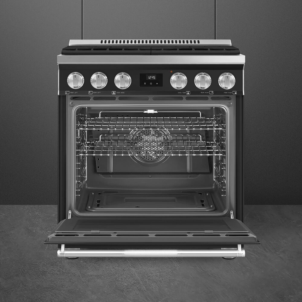 SMEG Professional 30" Gas Range in Matte Black, , large