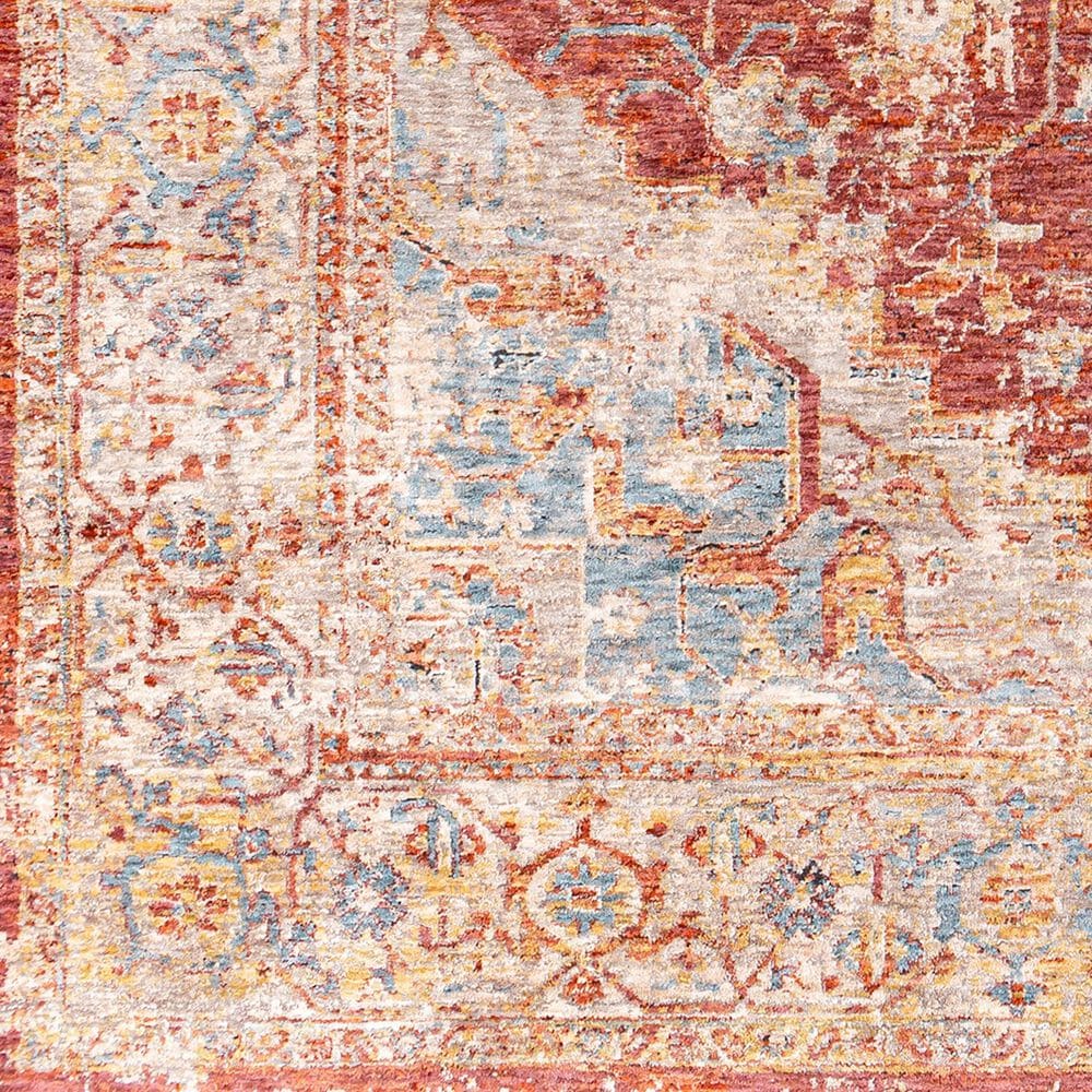 Surya Mirabel 9&#39; x 12&#39;2&quot; Burnt Orange, Rust, Teal, Olive, Gray and Beige Area Rug, , large