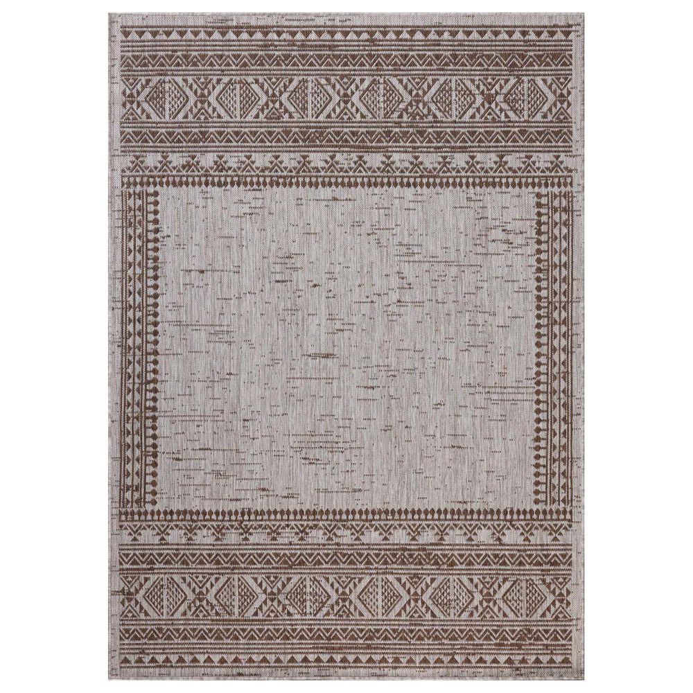 Loloi Easton Coffee and Dove 4" x 6" Indoor/Outdoor Area Rug, , large