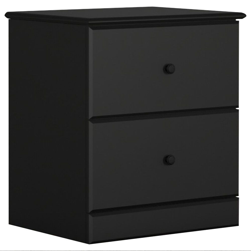 Lemoore Essentials 2 Drawer Nightstand in Black, , large