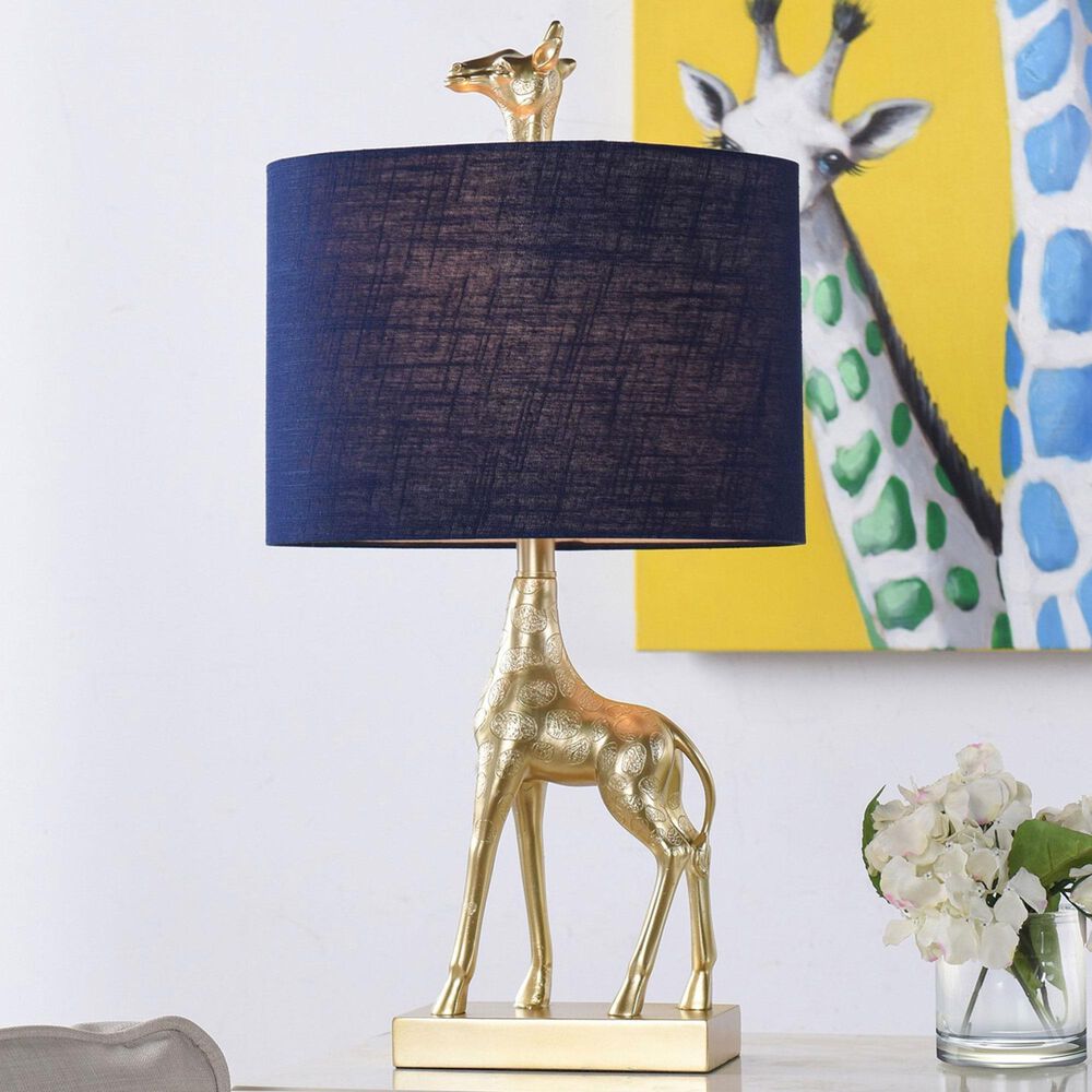 Flair Industries Poly Giraffe Table Lamp in Gold, , large