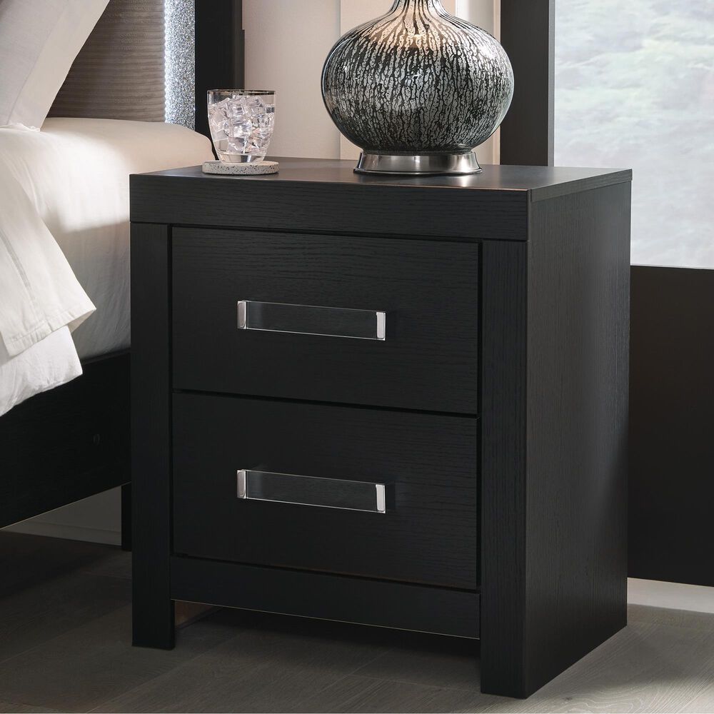 Ashley Maeling Queen LED Panel Bed with Dresser and Nightstand in Matte Black, , large