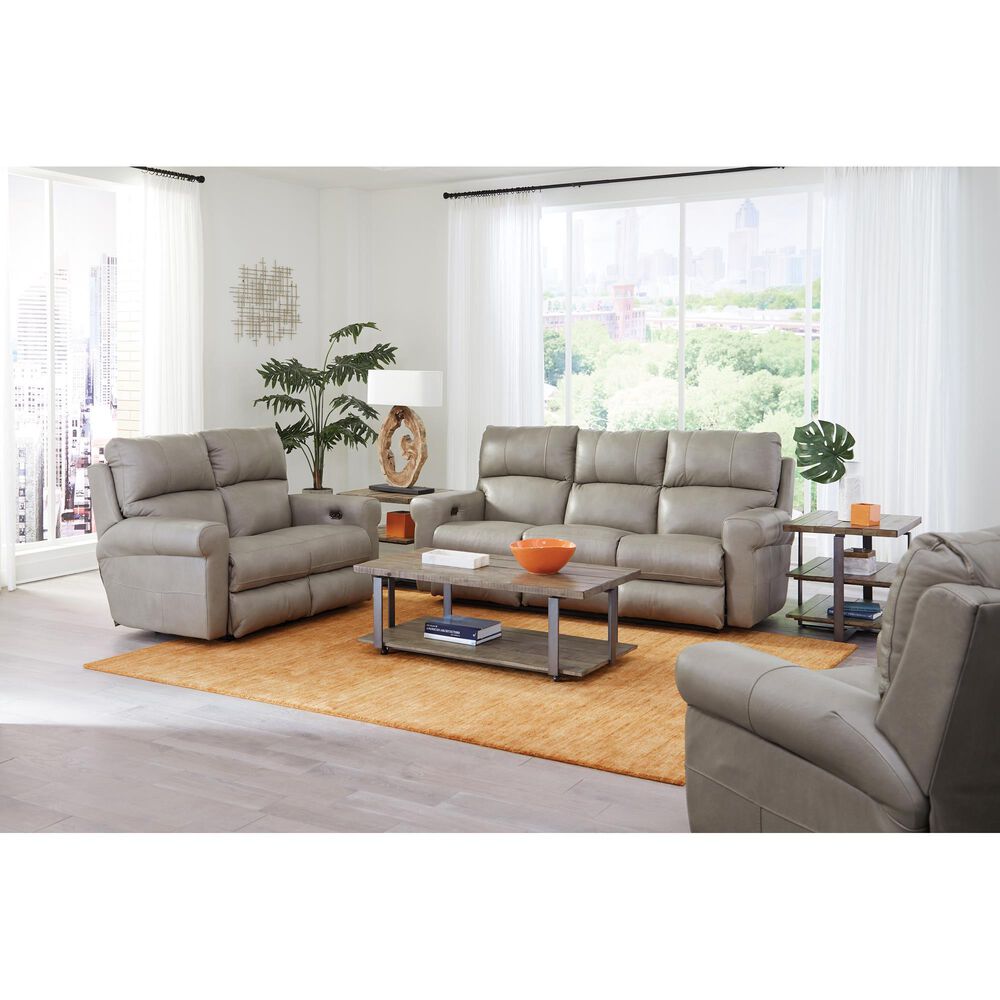 Catnapper Torretta Leather Power Lay Flat Reclining Sofa in Putty, , large