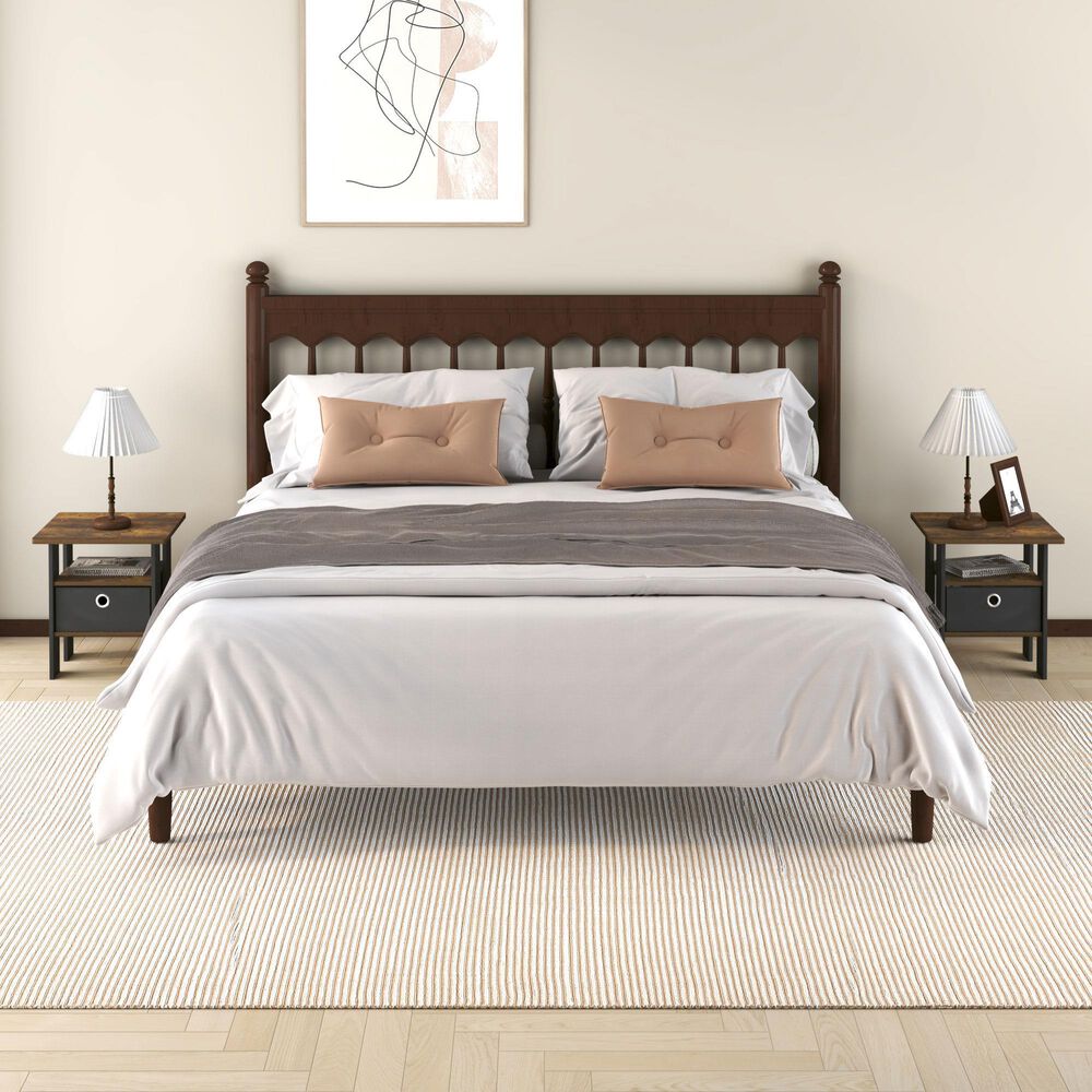 HOMLUX 1-Drawer End Table in Amber Pine, , large