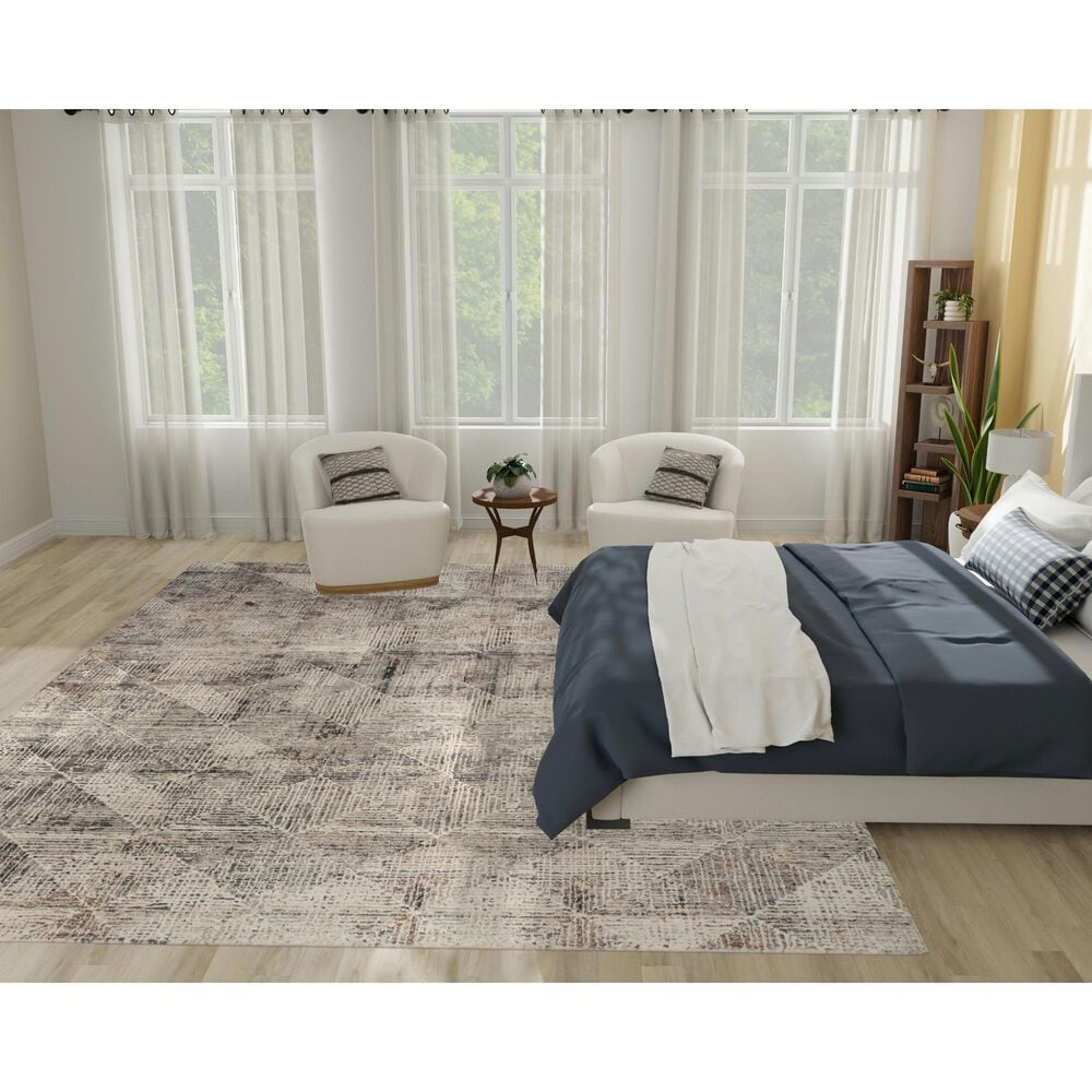 Nourison Sustainable Trends 9&#39; x 12&#39; Ivory and Multicolor Area Rug, , large