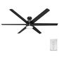 Hunter Solaria 72" Outdoor Ceiling Fan with LED Light in Matte Black, , large