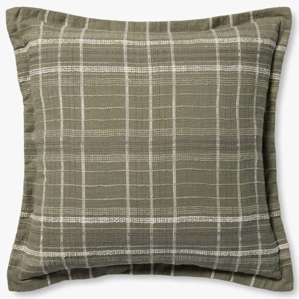 Loloi Avalon 13" x 21" Lumbar Throw Pillow in Olive, Beige and Multicolor, , large
