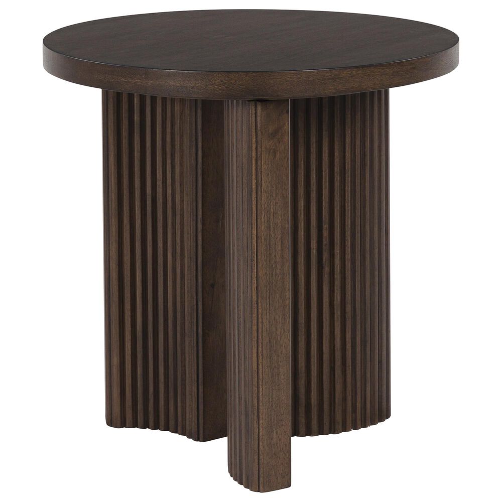 Ashley Korestone End Table in Dark Brown, , large