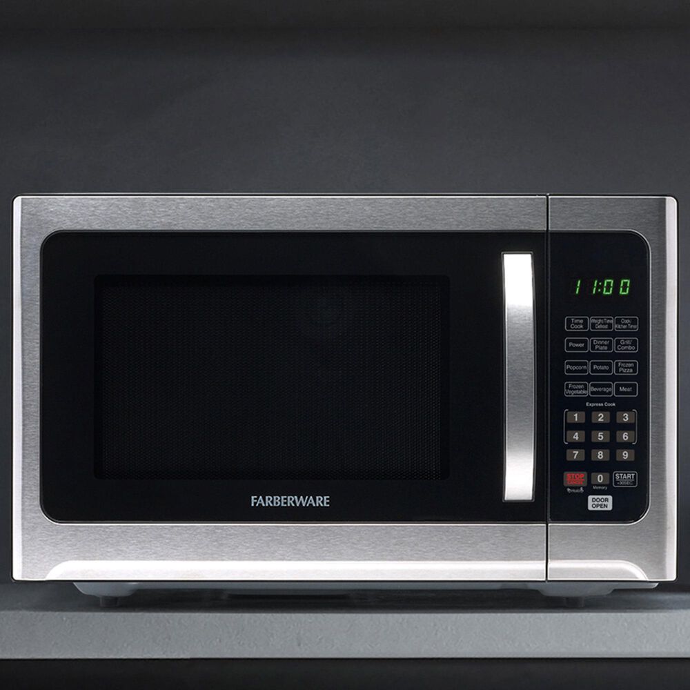 Faberware Professional 1.2 Cu. Ft. Microwave Oven in Stainless Steel, , large