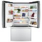 GE Appliances 2-Piece Kitchen Package with 22.1 Cu. Ft. French-Door Refrigerator and Rounded Handle Dishwasher in Fingerprint Resistant Stainless, , large