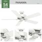 Hunter Panama 54" Ceiling Fan in Snow White, , large