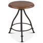 Home Trends & Design Industrial Loft Adjustable Swivel Barstool in Walnut and Black, , large