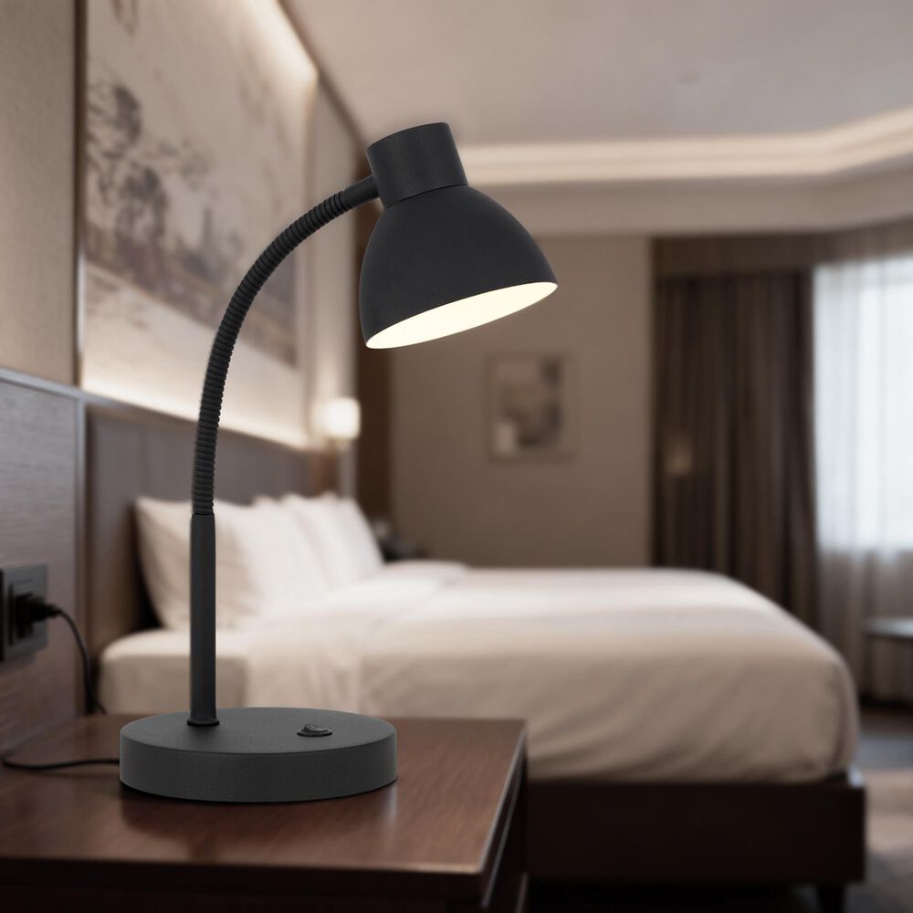 Cal Lighting Noirbeam Desk Lamp in Sand Black, , large