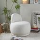 Lumisource Kimi Accent Chair in White Sherpa, , large