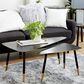 Uma Enterprises Modern Accent Table in Black and Gold (Set of 2), , large