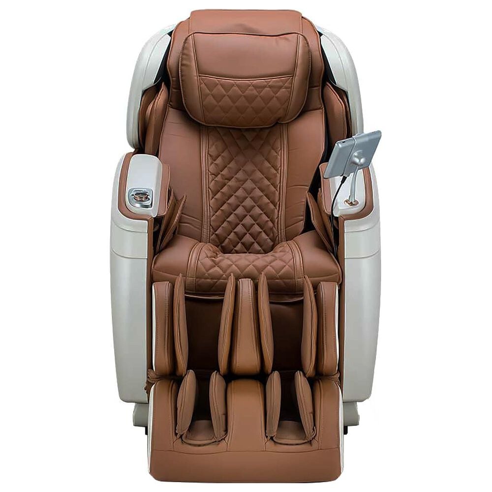 Cozzia Qi SE Massage Chair in Cappuccino and Pearl White, , large