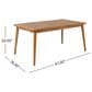 Hearth and Haven Outdoor 63" Rectangular Dining Table in Teak - Table Only, , large