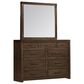 Riva Ridge Modern Loft 9 Drawer Chesser and Mirror in Brownstone, , large