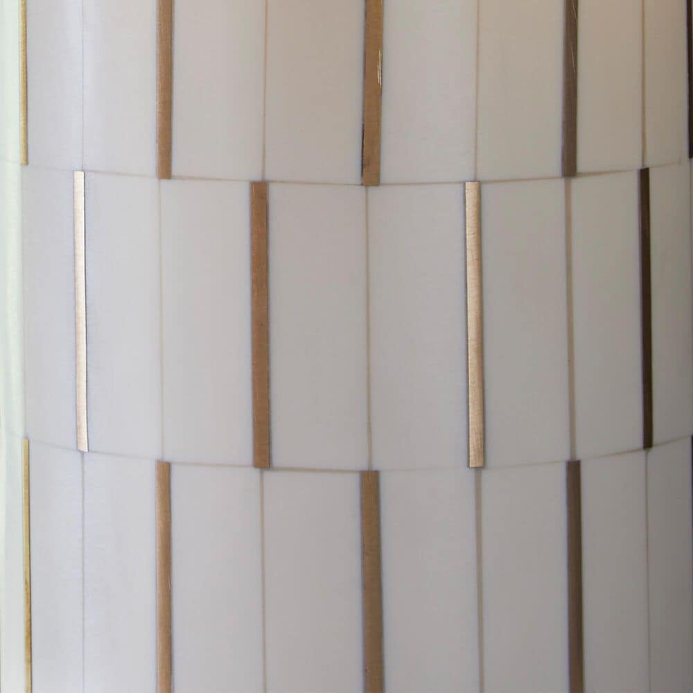 Ashley Faridworth Table Lamp in White and Gold, , large