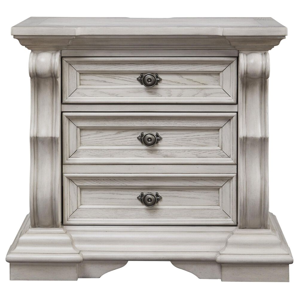 Millenium Bruchandi 4-Piece King Panel Bedroom Set in Antique White, , large