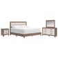 Ashley Sharnari 4-Piece King Bedroom Set in Warm Gray, Brown and Antique White Laminate, , large
