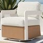 Zuo Modern Gelo Outdoor Swivel Chair in White, , large