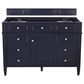 James Martin Vanities Brittany 48" Single Bathroom Vanity in Victory Blue with 3 cm Eternal Jasmine Pearl Silestone Top, Rectangular Sink and FreePower Wireless Charger, , large