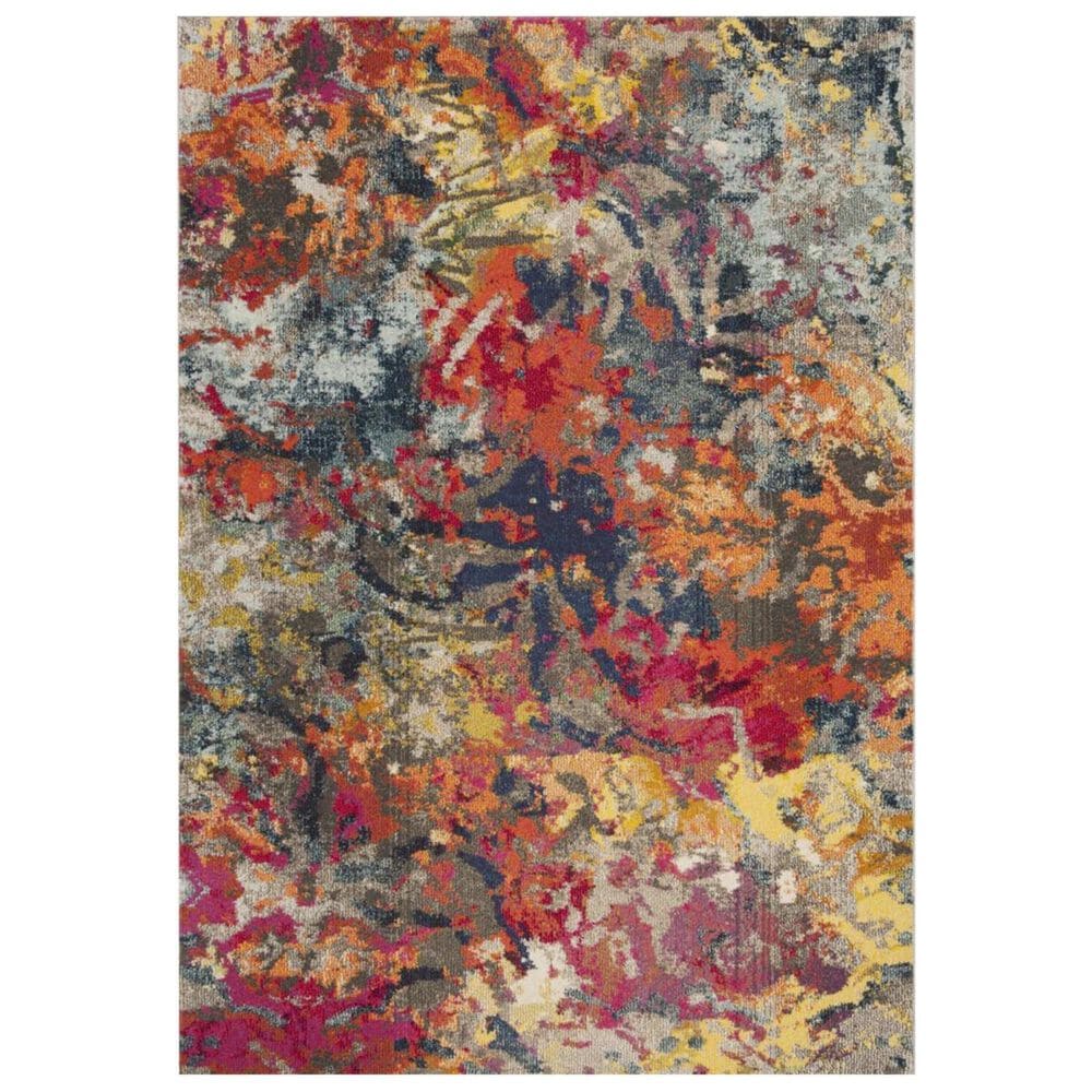 Safavieh Monaco MNC258M 5"1" x 7"7" Blue and Orange Area Rug, , large