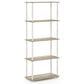 HOMLUX Turn-N-Tube 5-Tier Open Storage Bookshelf in Sonoma Oak and White, , large