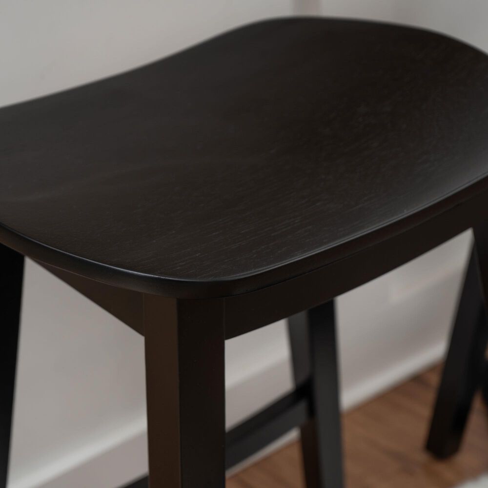 Linon Home Decor Culver Counter Stool in Black (Set of 2), , large