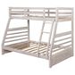 Furniture of America Mccullough Twin over Full Bunk Bed in Brushed White, , large