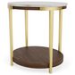 Riverside Furniture Emery Oval End Table in Smoked Cherry and Bronze, , large