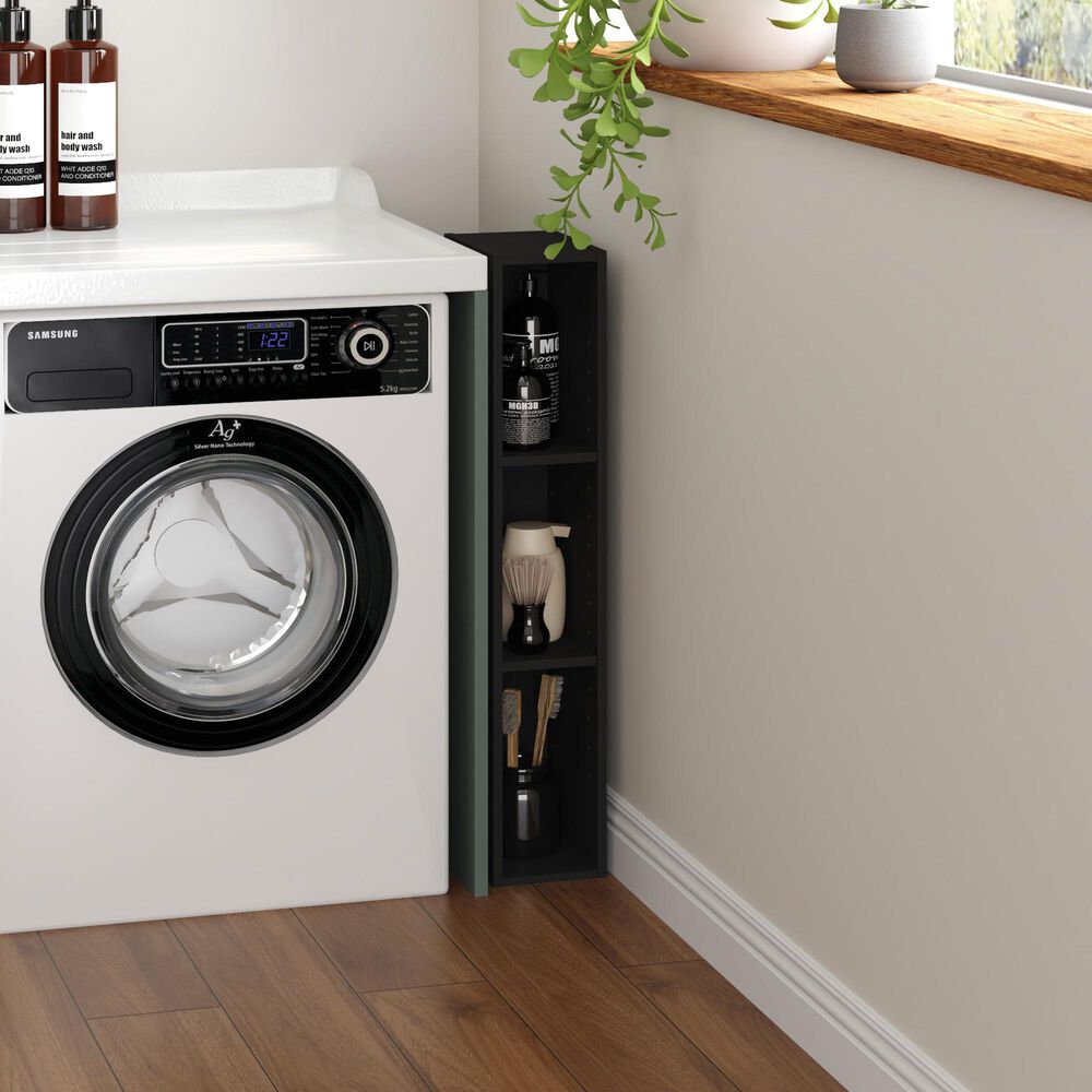 HOMLUX 6" 3-Tier Space Saving Bookcase with Open Adjustable Shelves in Blackwood, , large