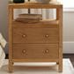 Butler Specialty Company Nora 2 Drawer Nightstand with Open Shelf in Light Natural Brown, , large
