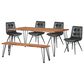 Pacific Landing Sherman 6-Piece Dining Set in Matte Black, , large